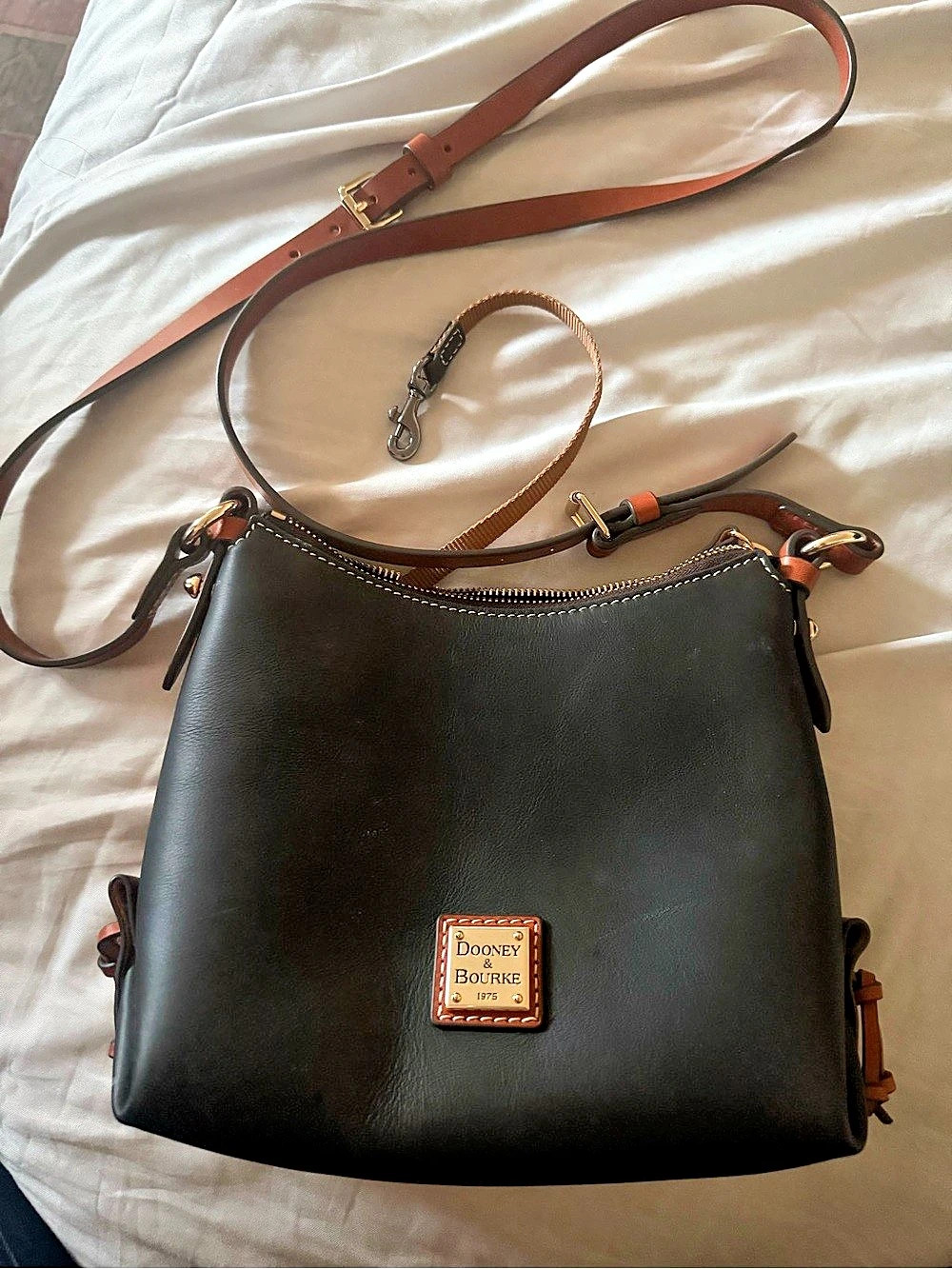 Dooney & Bourke Black & Brown Shoulder Bag